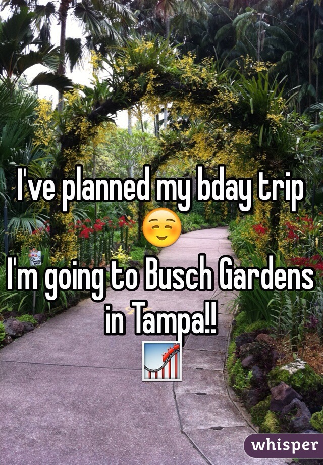 I've planned my bday trip ☺️
I'm going to Busch Gardens in Tampa!!
🎢