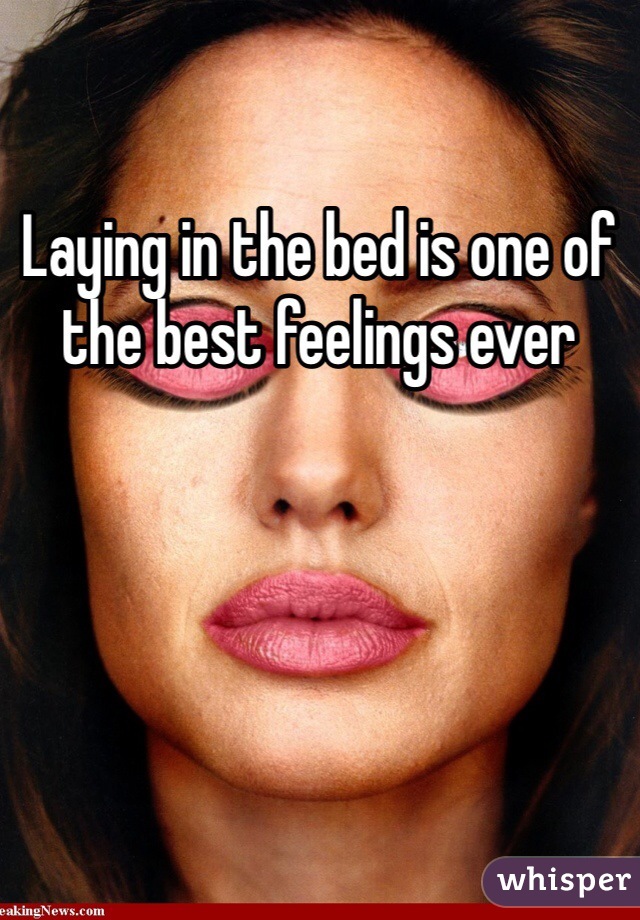 Laying in the bed is one of the best feelings ever