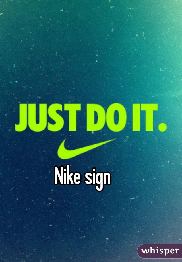 Nike sign