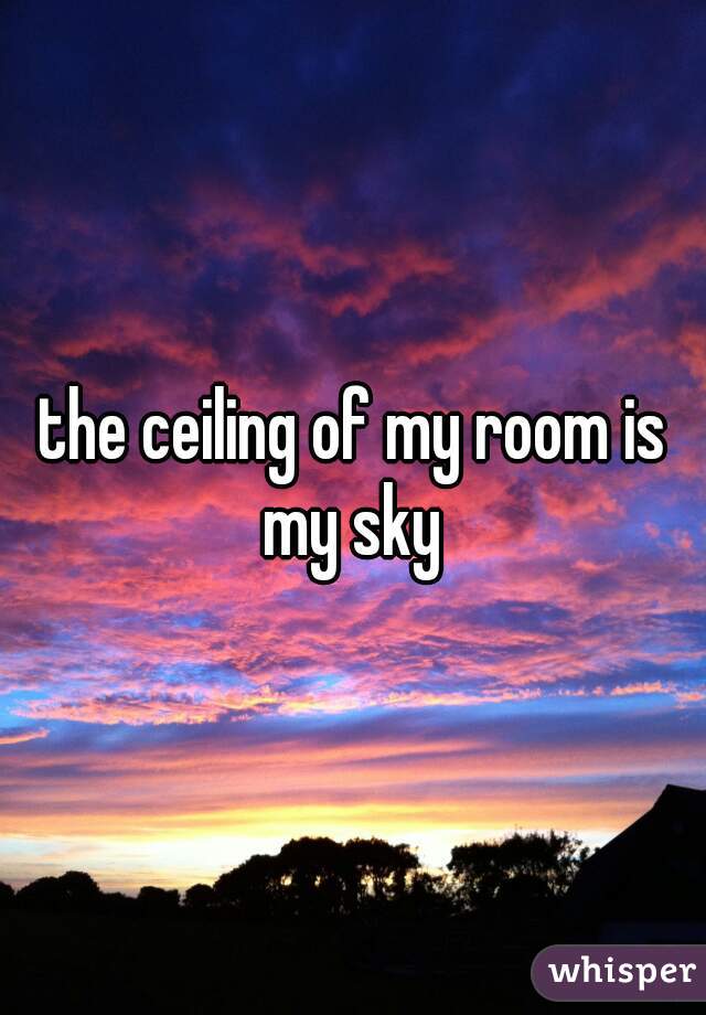 the ceiling of my room is my sky