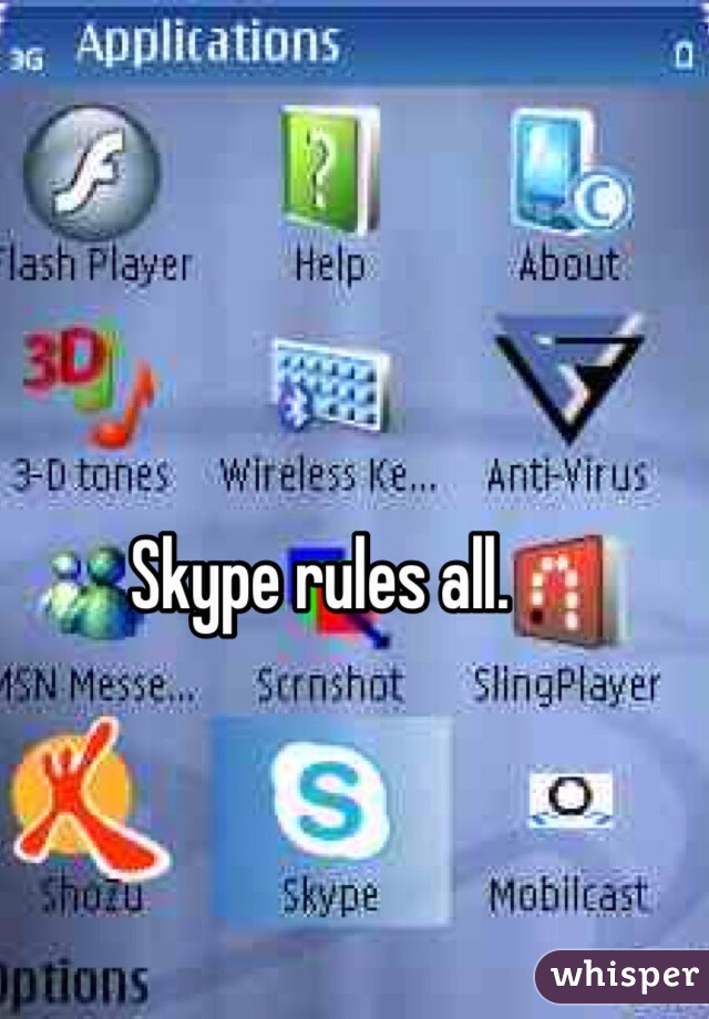 Skype rules all. 