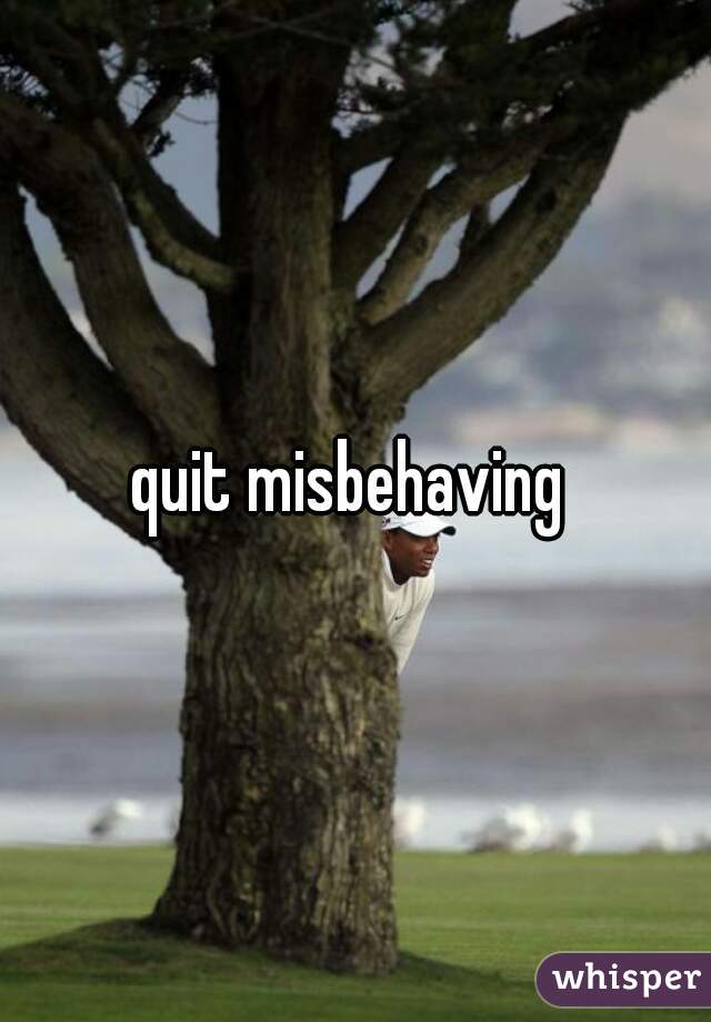 quit misbehaving 