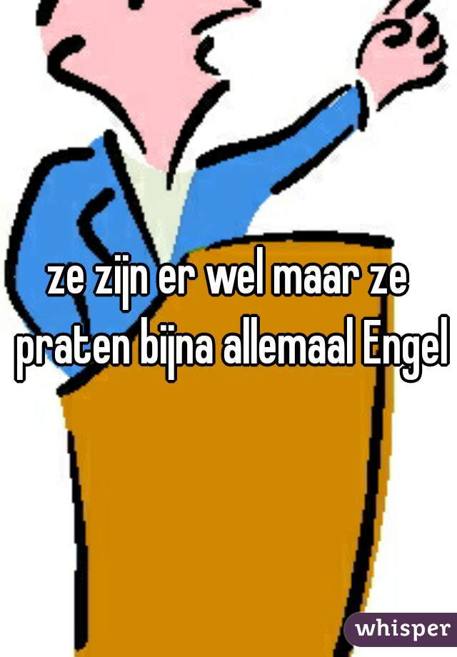 ze zijn er wel maar ze praten bijna allemaal Engels