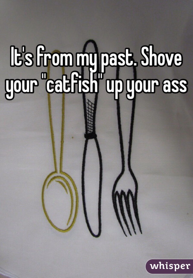 It's from my past. Shove your "catfish" up your ass