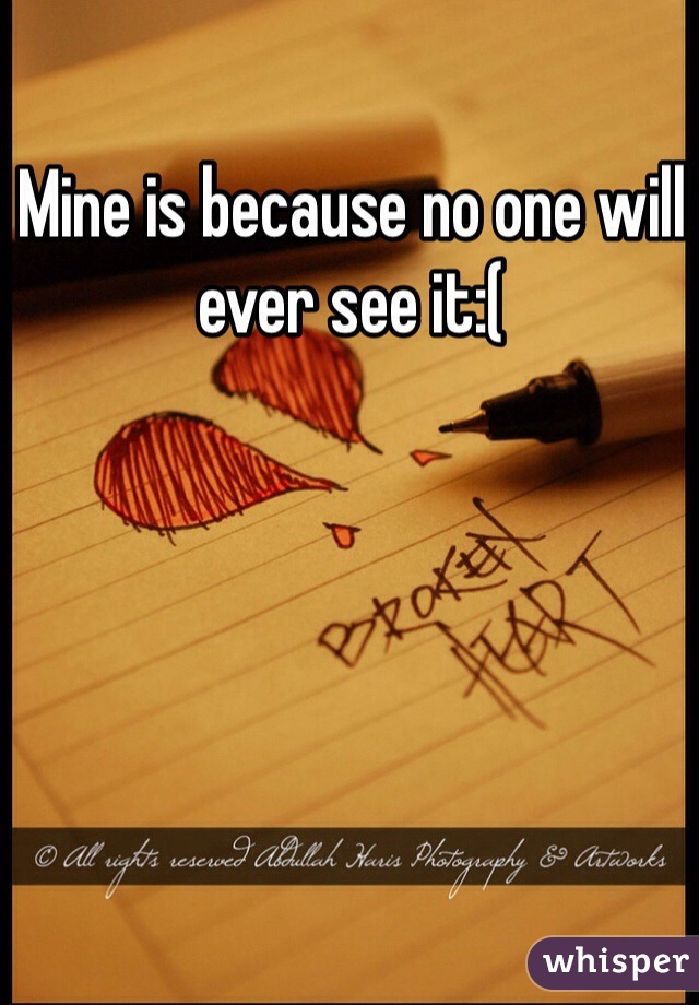 Mine is because no one will ever see it:(