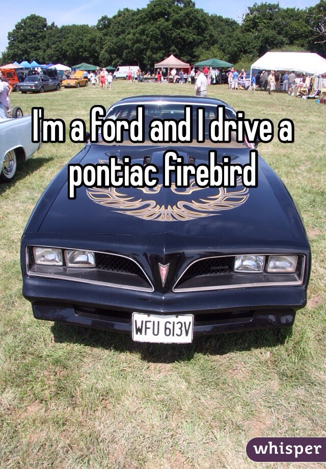 I'm a ford and I drive a pontiac firebird