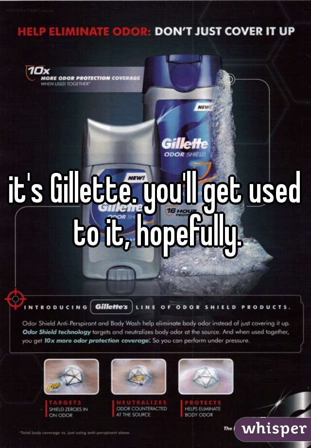 it's Gillette. you'll get used to it, hopefully.
