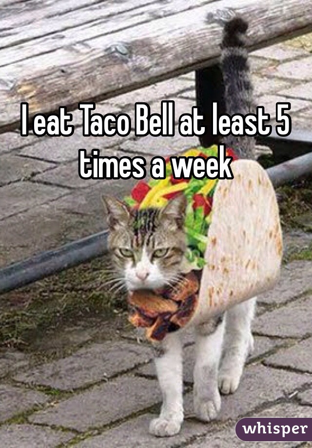 I eat Taco Bell at least 5 times a week