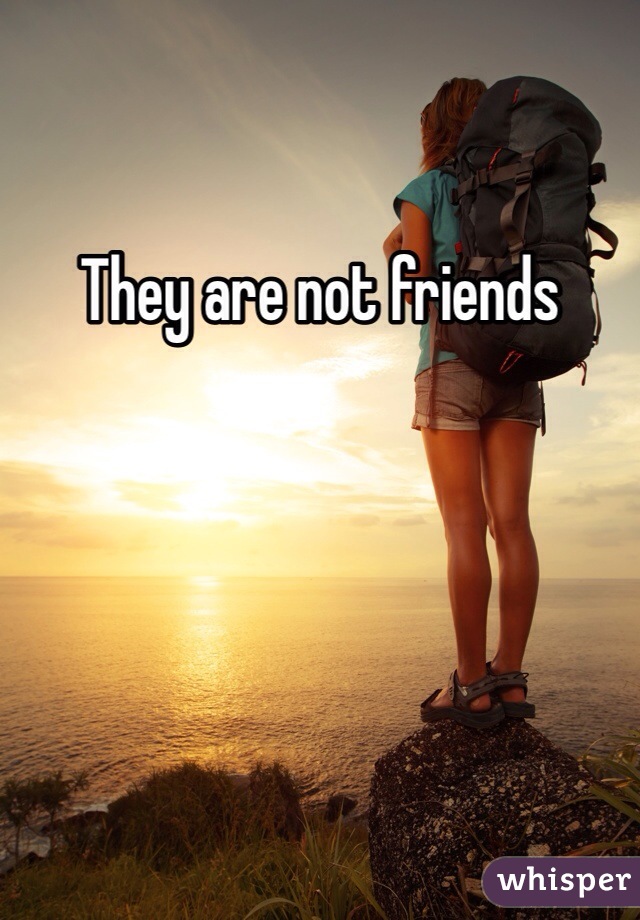 They are not friends
