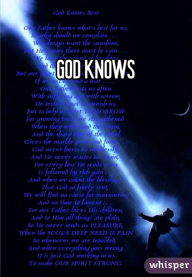 GOD KNOWS