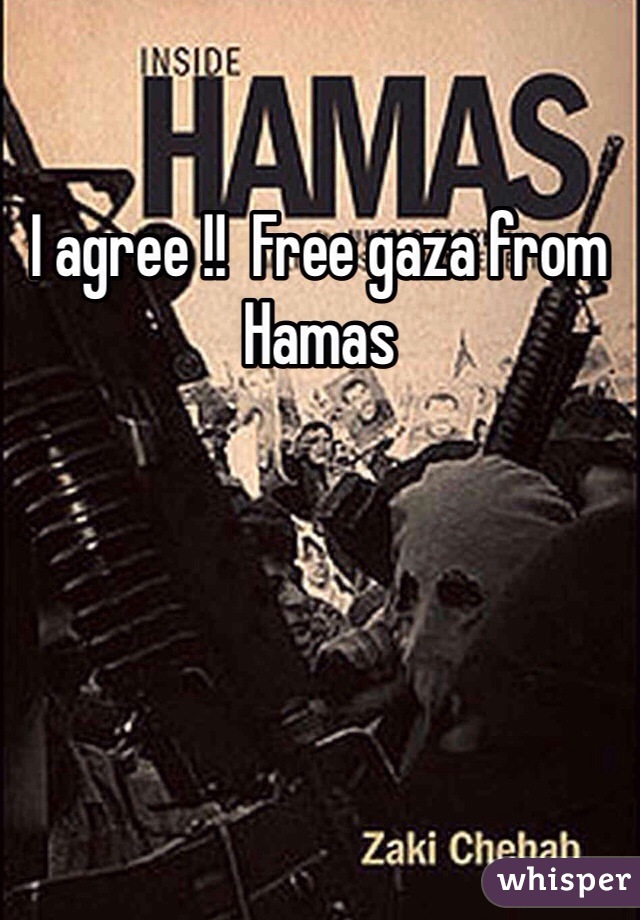 I agree !!  Free gaza from Hamas 