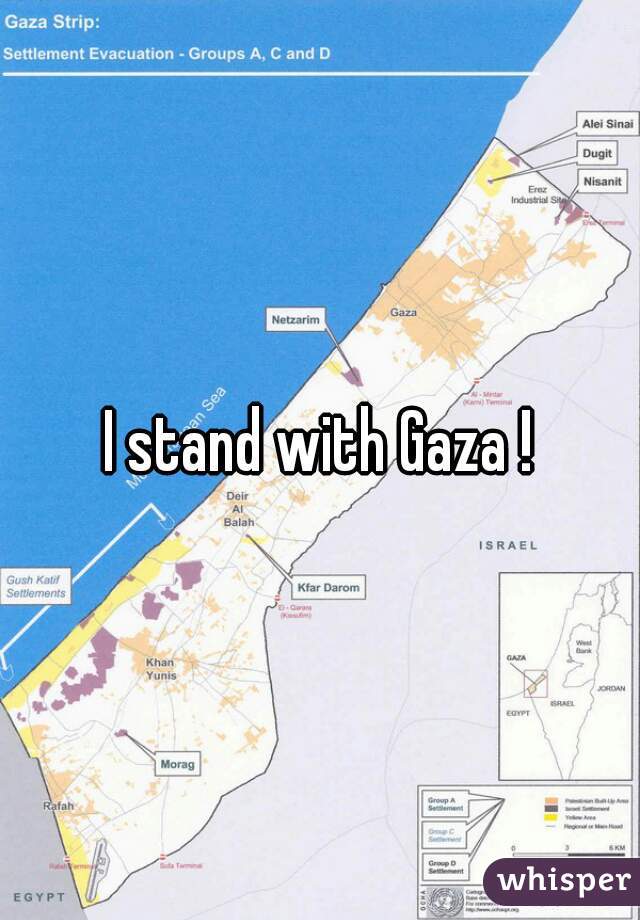 I stand with Gaza !