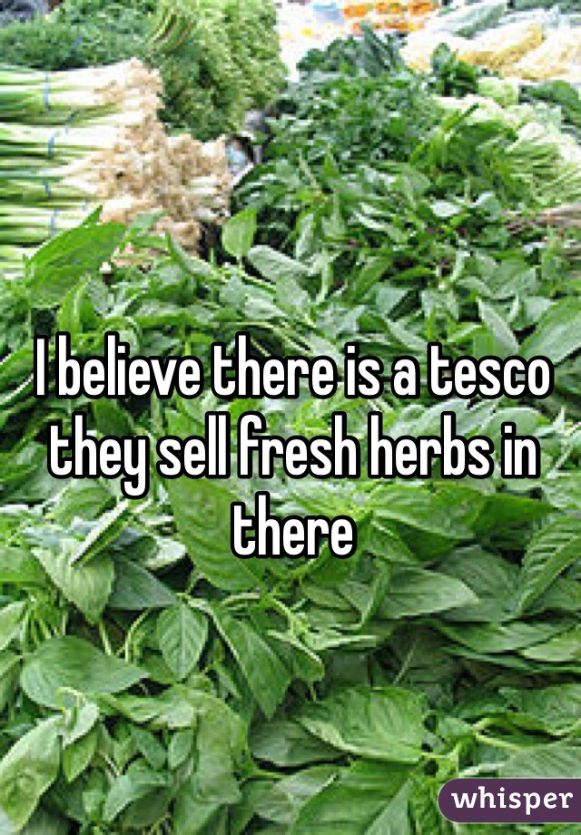 I believe there is a tesco they sell fresh herbs in there 