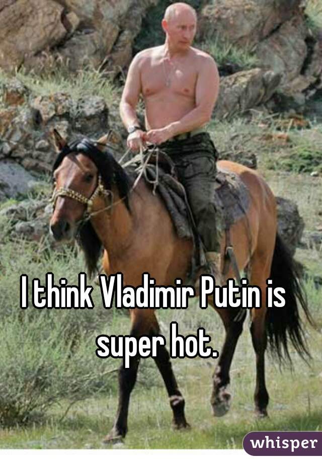 I think Vladimir Putin is super hot.