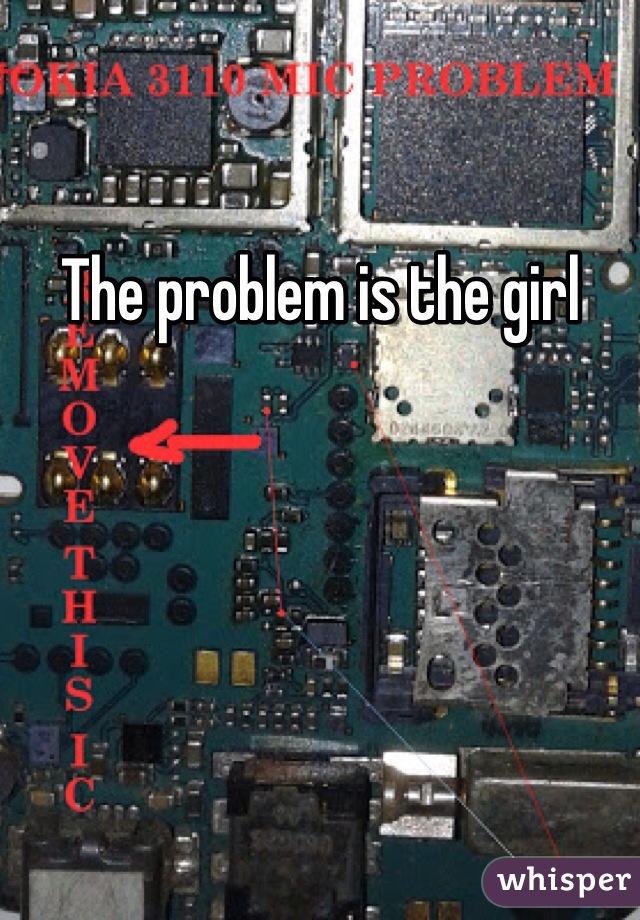 The problem is the girl