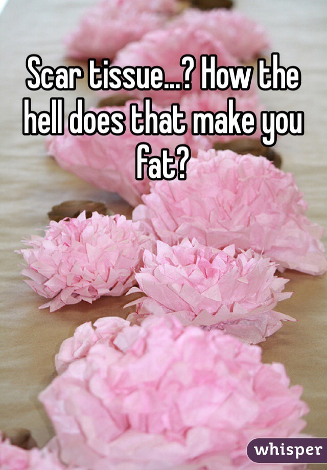 Scar tissue...? How the hell does that make you fat?