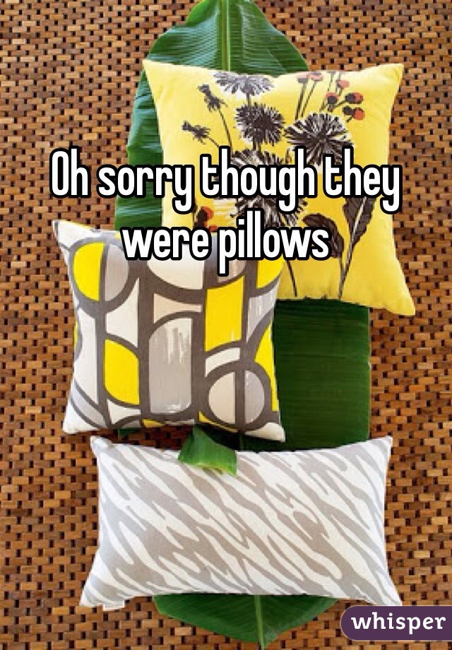 Oh sorry though they were pillows 
