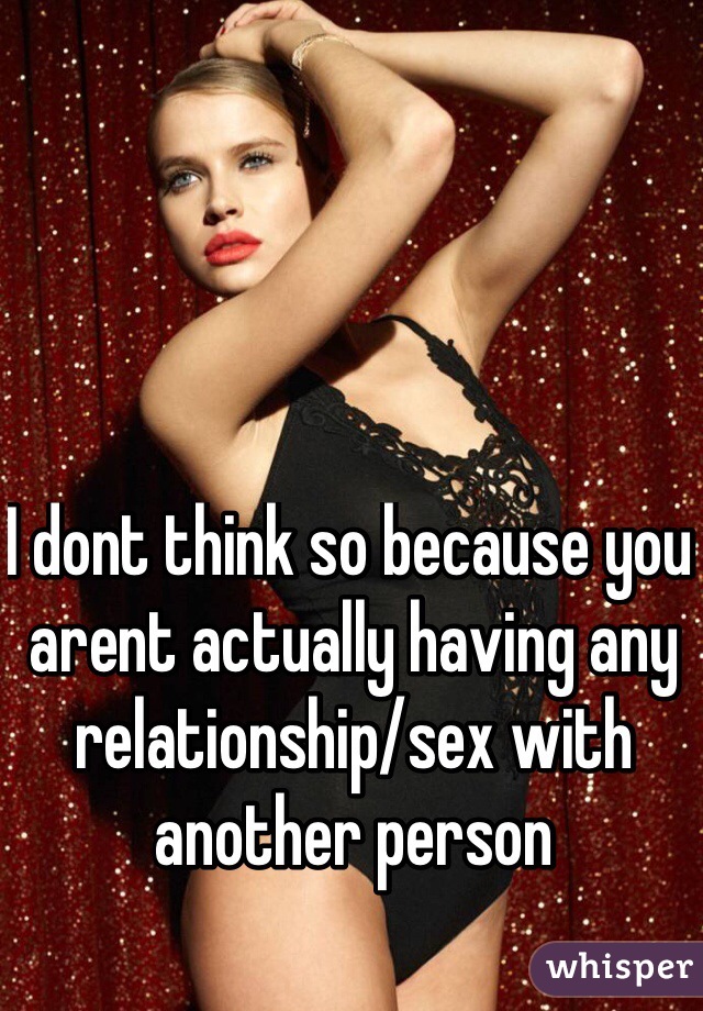 I dont think so because you arent actually having any relationship/sex with another person