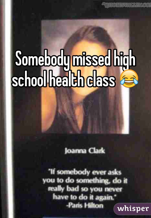 Somebody missed high school health class 😂