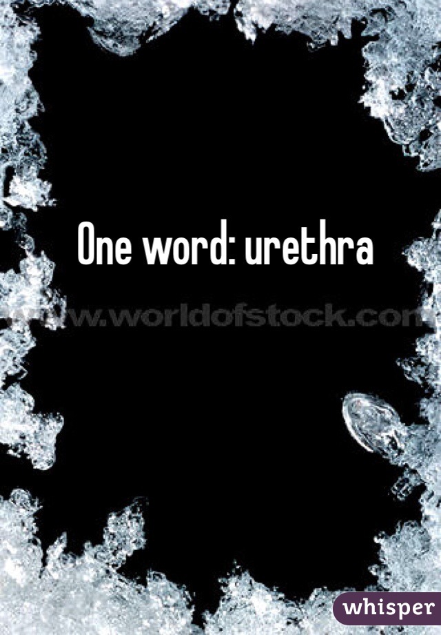 One word: urethra 