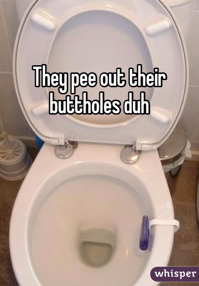 They pee out their buttholes duh