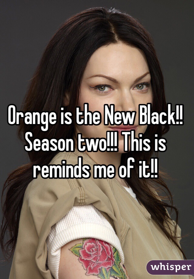 Orange is the New Black!! Season two!!! This is reminds me of it!!