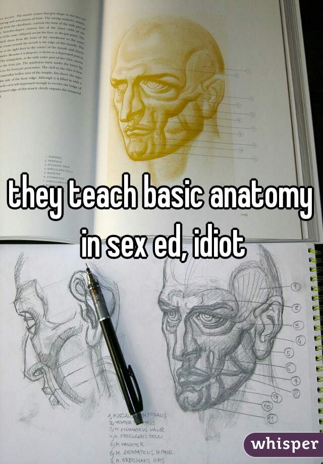 they teach basic anatomy in sex ed, idiot