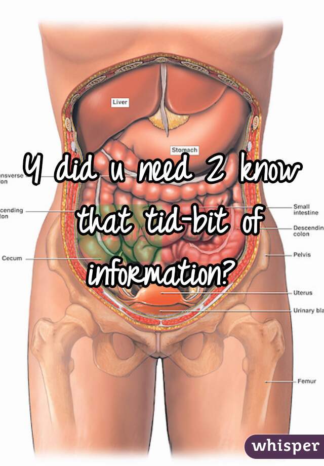 Y did u need 2 know that tid-bit of information? 