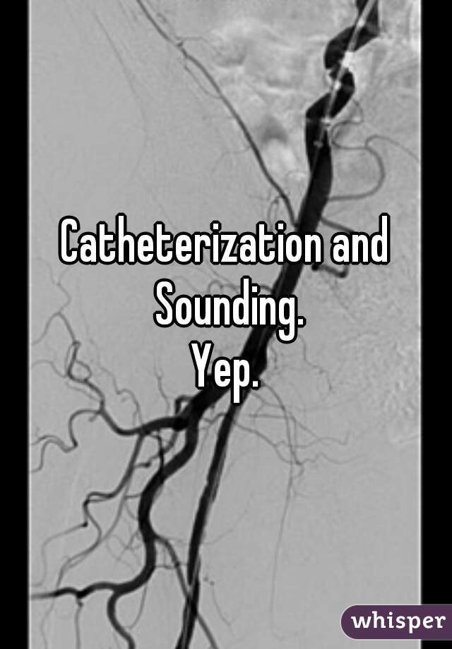 Catheterization and Sounding.

Yep.