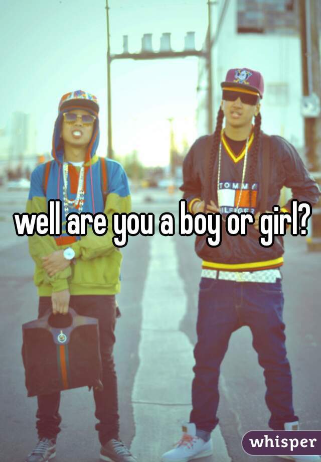 well are you a boy or girl? 