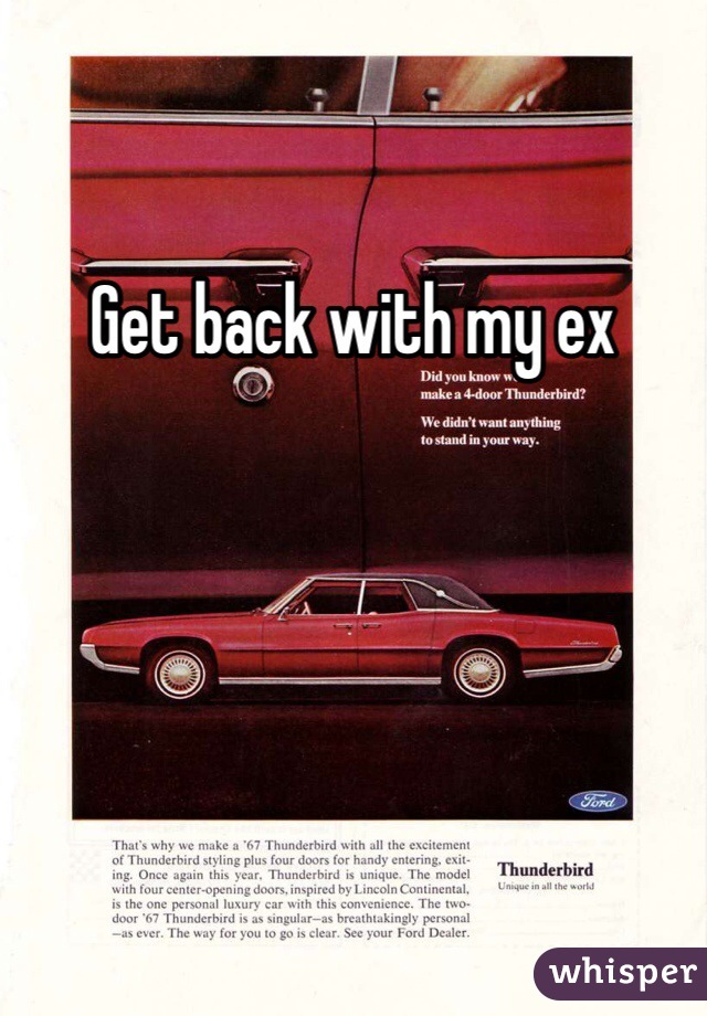 Get back with my ex 