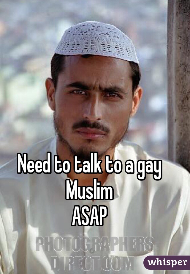 Need to talk to a gay Muslim 
ASAP