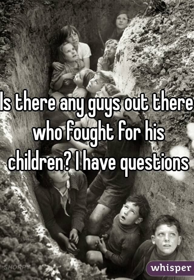 Is there any guys out there who fought for his children? I have questions