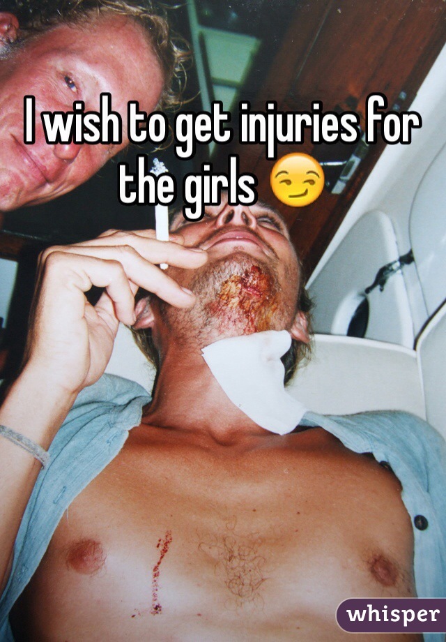 I wish to get injuries for the girls 😏