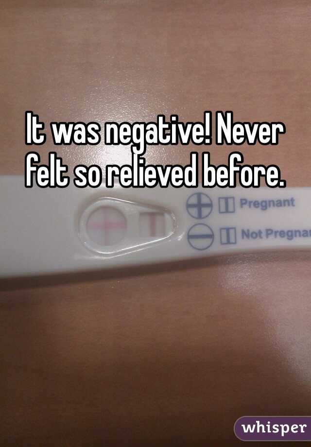 It was negative! Never felt so relieved before. 