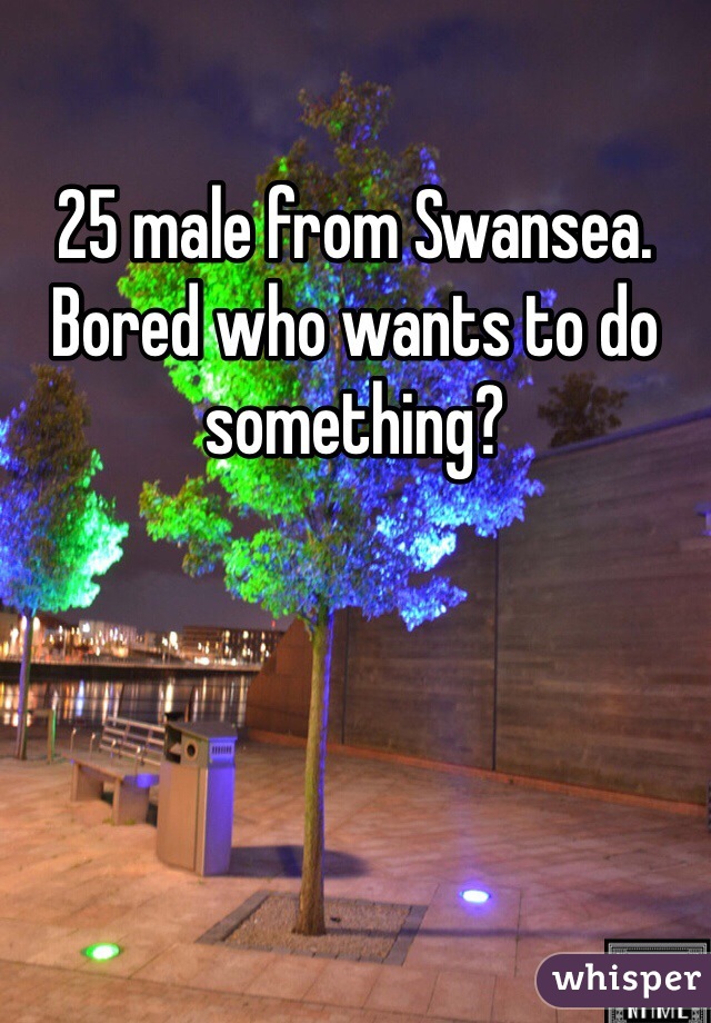 25 male from Swansea. Bored who wants to do something? 