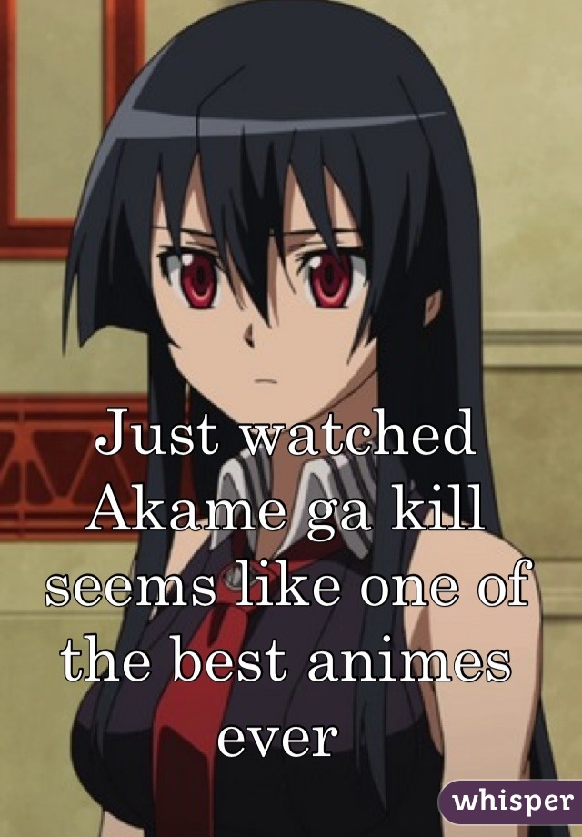 Just watched Akame ga kill seems like one of the best animes ever 