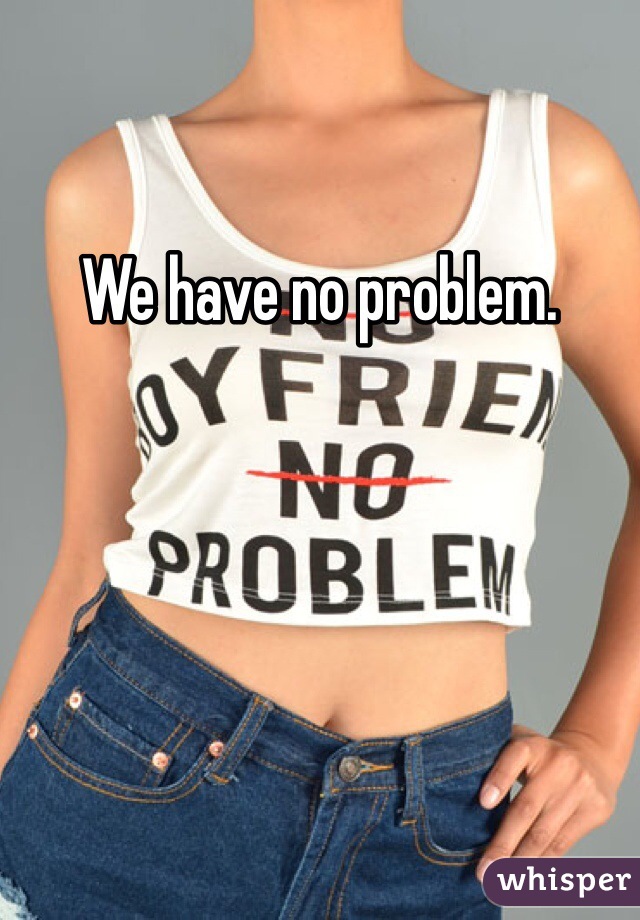 We have no problem. 