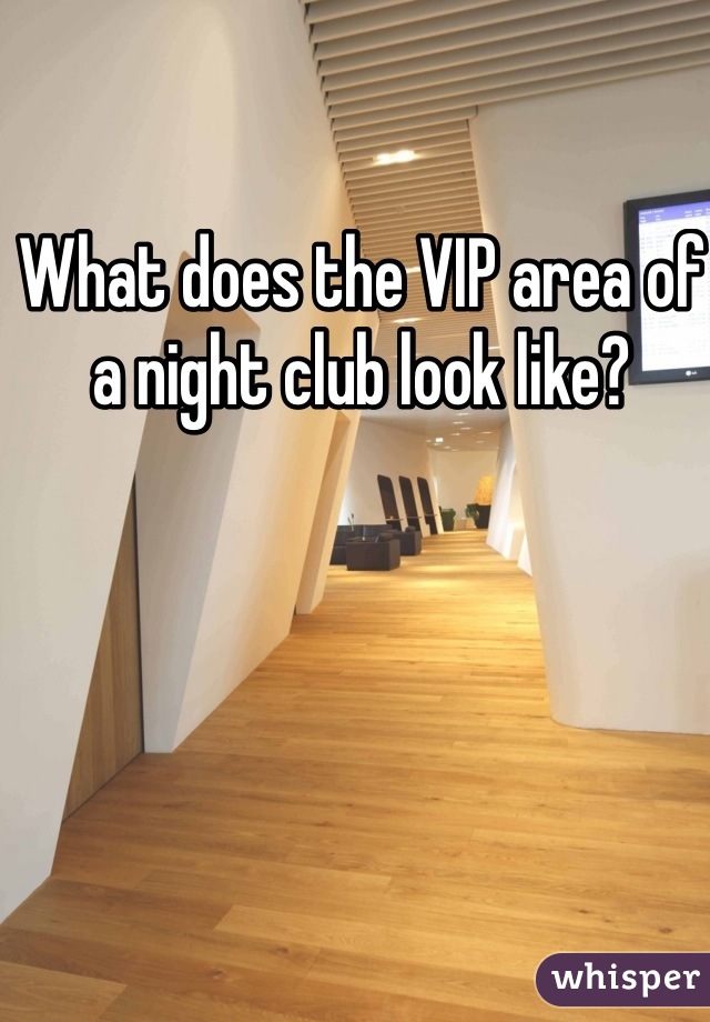 What does the VIP area of a night club look like?