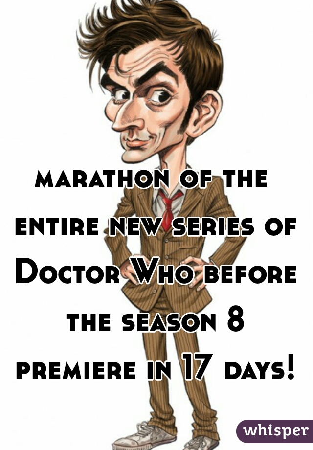 marathon of the entire new series of Doctor Who before the season 8 premiere in 17 days!