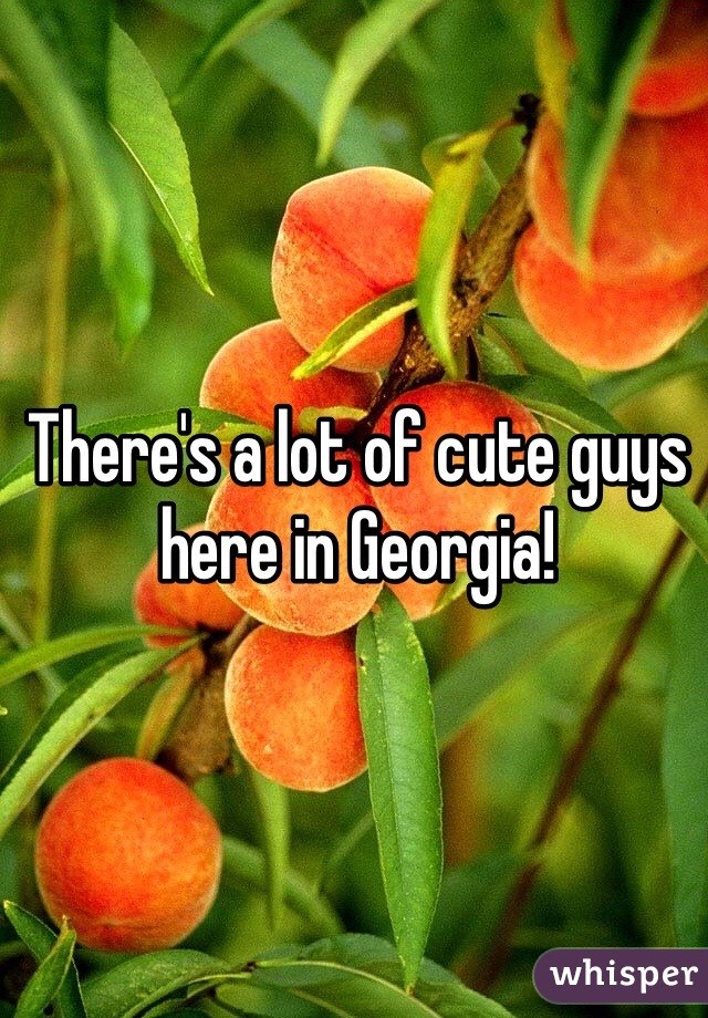 There's a lot of cute guys here in Georgia!