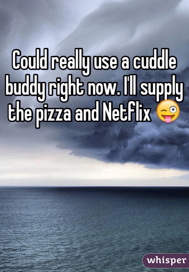 Could really use a cuddle buddy right now. I'll supply the pizza and Netflix 😜