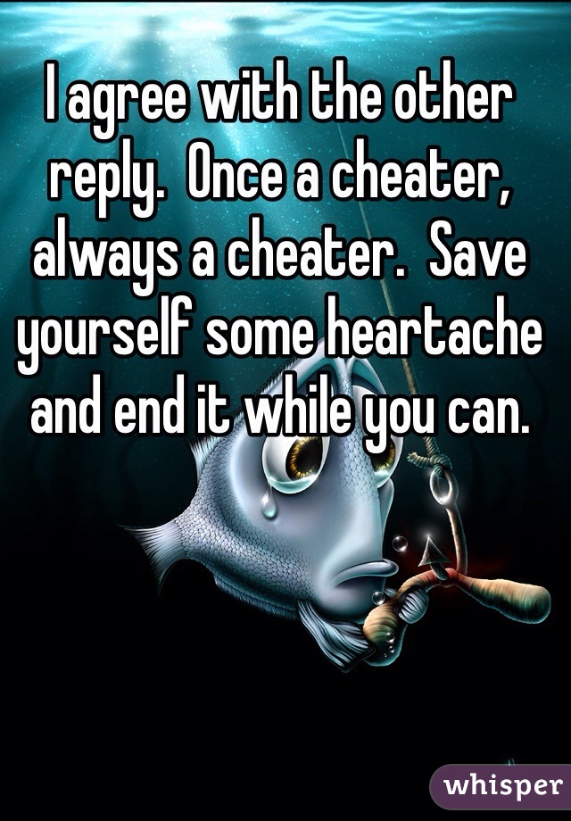 I agree with the other reply.  Once a cheater, always a cheater.  Save yourself some heartache and end it while you can.