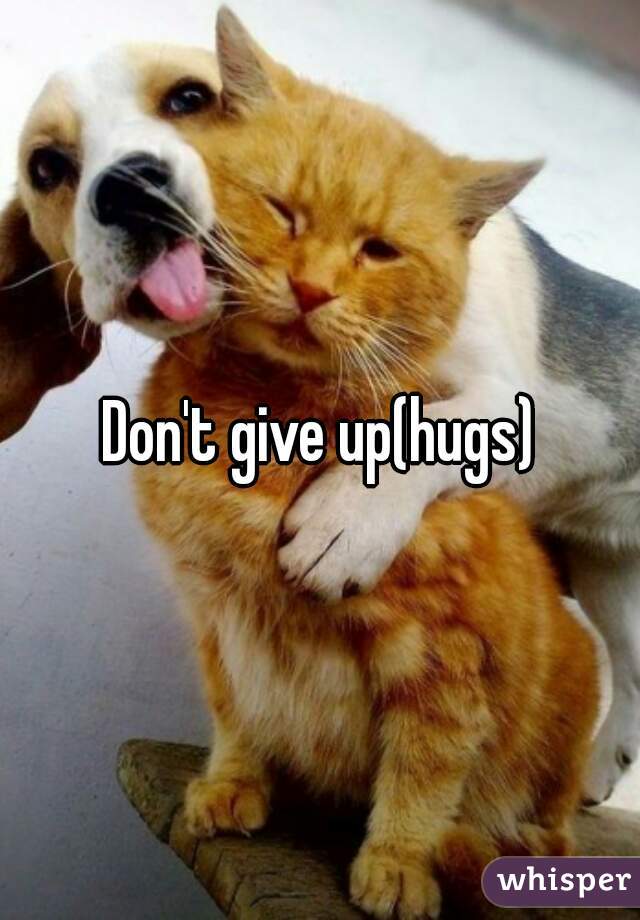 Don't give up(hugs)