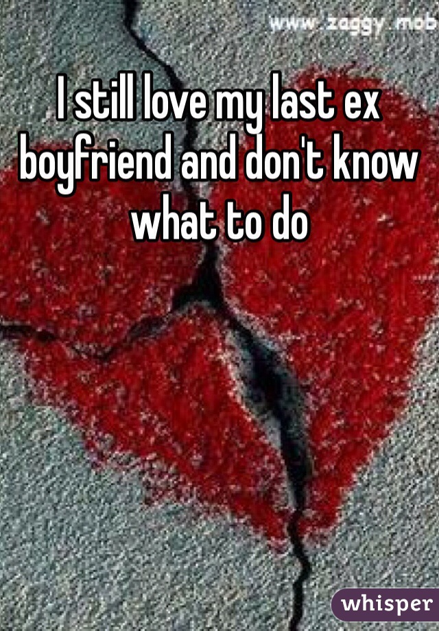 I still love my last ex boyfriend and don't know what to do 