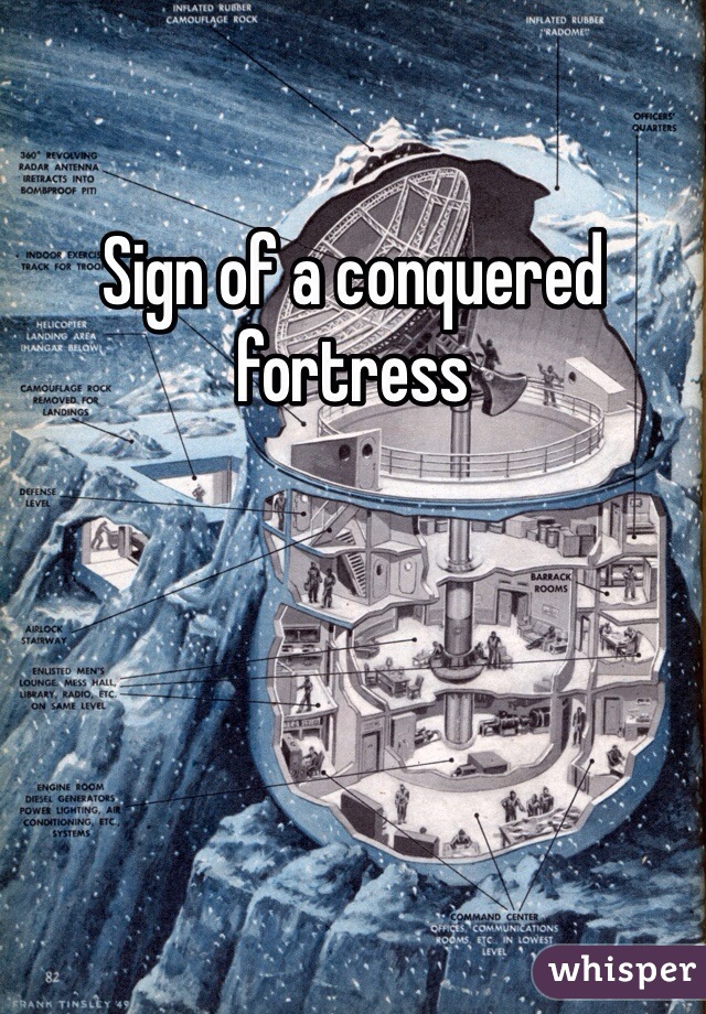 Sign of a conquered fortress