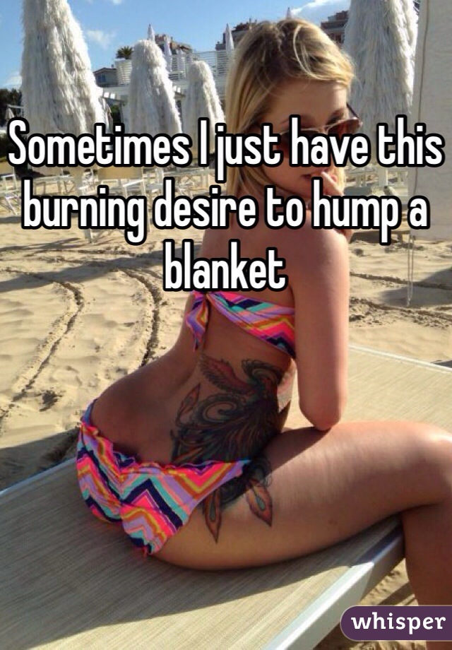 Sometimes I just have this burning desire to hump a blanket 