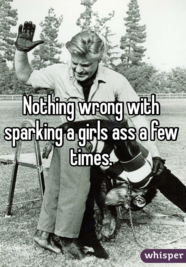 Nothing wrong with sparking a girls ass a few times. 