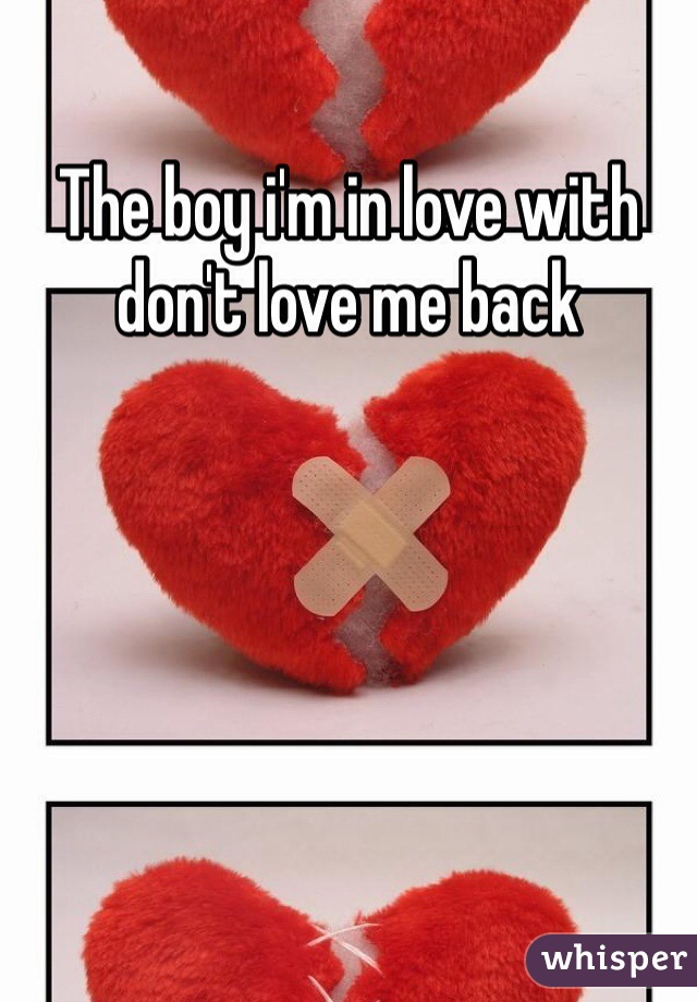The boy i'm in love with don't love me back 