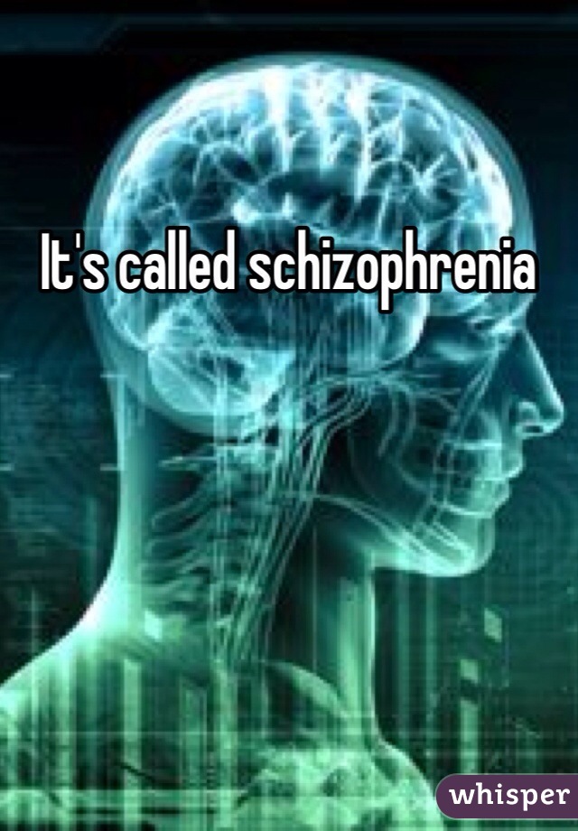 It's called schizophrenia 